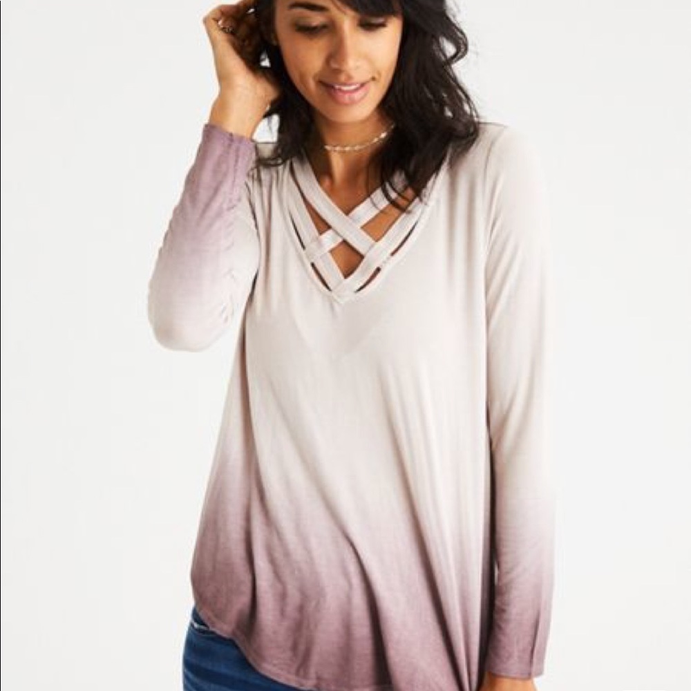 American Eagle Ombré Long Sleeve
